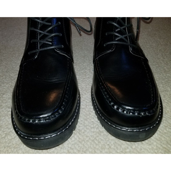Mens Shoes-ROCKPORT-black faux leather \